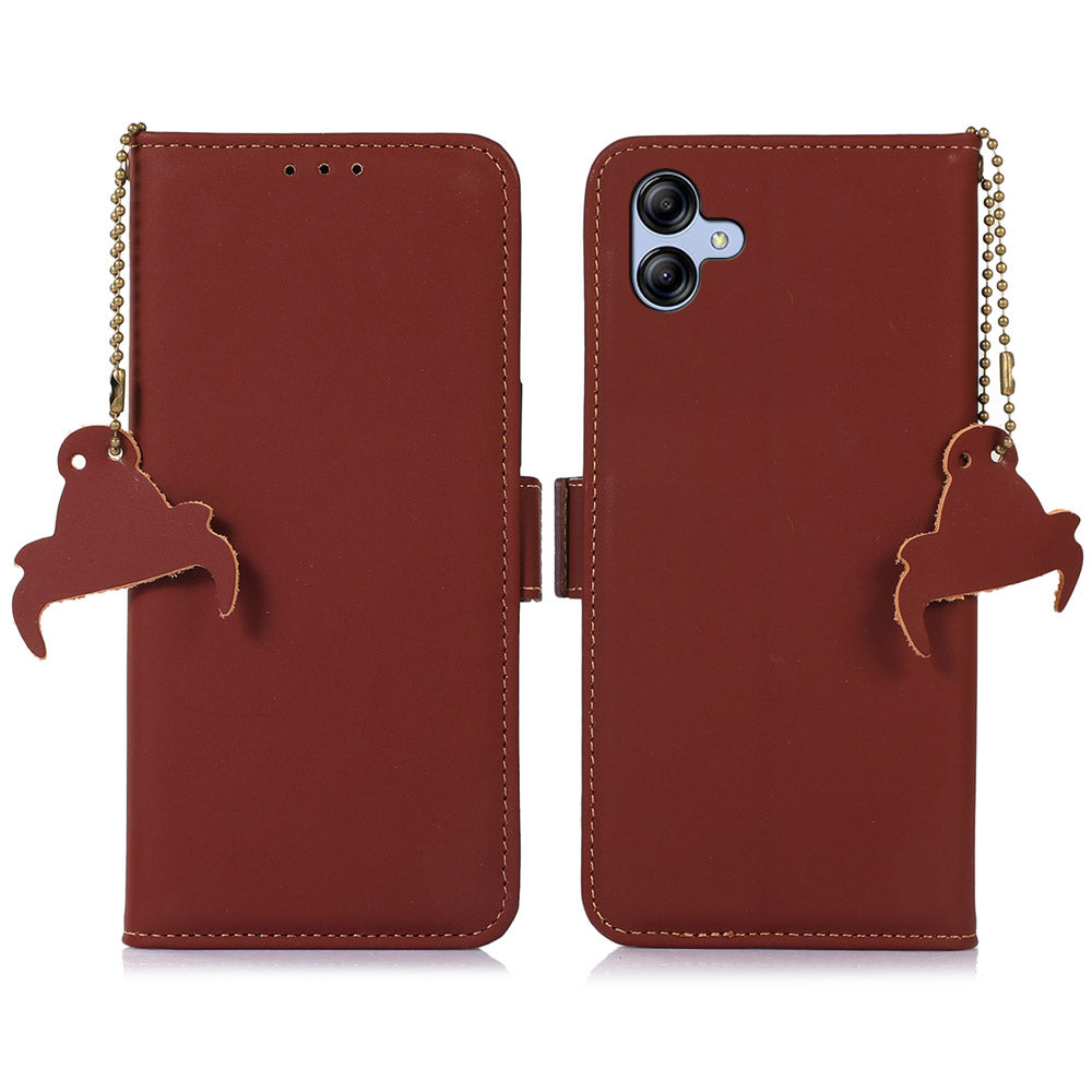 For Samsung Galaxy F14 5G RFID Blocking Phone Cover Genuine Cow Leather Wallet Stand Smartphone Case For Samsung Galaxy F14 5G RFID Blocking Phone Cover Genuine Cow Leather Wallet Stand Smartphone Case